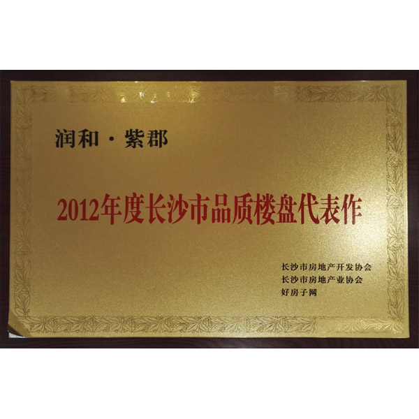 2012年度长沙市品质楼盘代表作